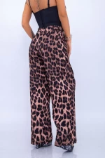 Pantaloni Dama 12261 Leopard Maro Fashion