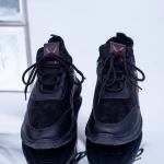 Pantofi Sport Barbati 108 Negru-Rosu Fashion