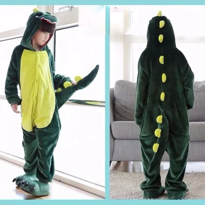 Pijama dintr-o bucata pentru copii Dinozaur GALA21-929 Verde Galasun