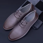 Pantofi Barbati din piele naturala KL6805 Grey » MeiMall.Ro