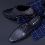 Pantofi Barbati din piele naturala QF576-K51 Black » MeiMall.Ro