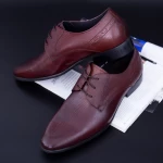 Pantofi Barbati din piele naturala QF576-K51 Red » MeiMall.Ro