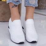 Pantofi Sport Dama cu Platforma KDN5 White (L13) Mei