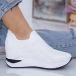Pantofi Sport Dama cu Platforma KDN5 White (L13) Mei