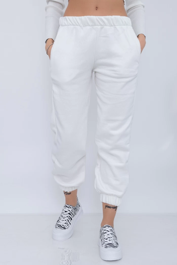 Pantaloni Dama 9601 Alb Fashion