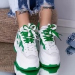 Pantofi Sport Dama cu Platforma WL239 Verde Mei