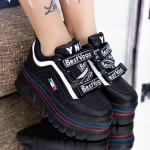 Pantofi Sport Dama cu Platforma 2018 Negru Mei