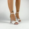 Sandale Dama cu Toc gros XKK551 Alb Mei