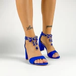 Sandale Dama cu Toc gros XKK561 Albastru (N9) Mei