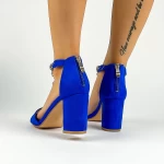 Sandale Dama cu Toc gros XKK561 Albastru » MeiMall.Ro