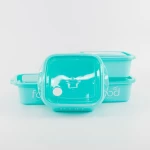 Set 4 caserole patrate pentru alimente GALA20-457 Galasun