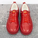 Pantofi Sport Barbati din piele naturala Y130 Rosu Franco Gerardo