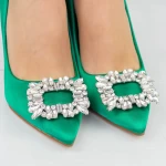 Pantofi Stiletto 2YZ3 Verde » MeiMall.Ro