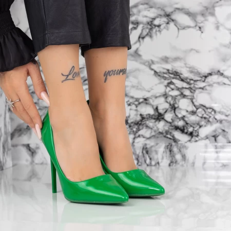 Pantofi Stiletto 2YZ1 Verde » MeiMall.Ro
