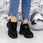 Pantofi Sport Dama cu Platforma 2SZ5 Negru » MeiMall.Ro