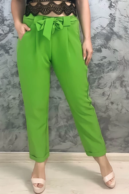 Pantaloni Dama 9968 Verde » MeiMall.Ro