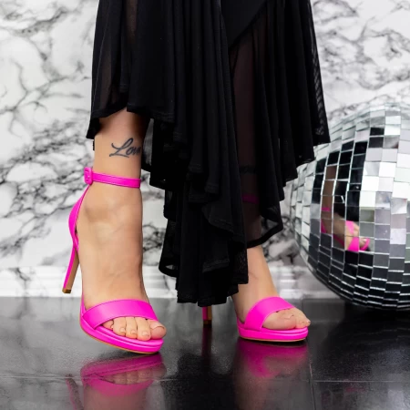 Sandale Dama cu Toc subtire 2XKK15 Roz » MeiMall.Ro