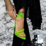 Sandale Dama cu Toc subtire 2ZB5 Verde » MeiMall.Ro