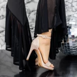 Sandale Dama cu Toc subtire 2XKK15 Bej » MeiMall.Ro