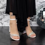 Sandale Dama cu Toc gros 2XKK28 Alb » MeiMall.Ro