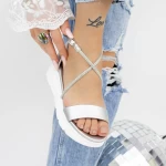 Sandale Dama 2HXS10 Argintiu » MeiMall.Ro