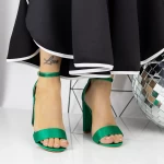 Sandale Dama cu Toc gros 2XKK88 Verde » MeiMall.Ro