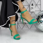 Sandale Dama cu Toc subtire 2XKK90 Verde » MeiMall.Ro