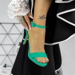 Sandale Dama cu Toc subtire 2XKK90 Verde » MeiMall.Ro
