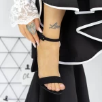 Sandale Dama cu Toc gros 2XKK91 Negru » MeiMall.Ro