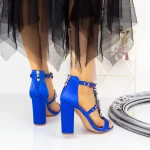 Sandale Dama cu Toc gros 2XKK109 Albastru » MeiMall.Ro
