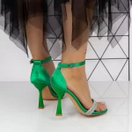 Sandale Dama cu Toc subtire 2XKK105 Verde » MeiMall.Ro