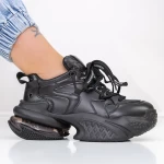 Pantofi Sport Dama cu Platforma 9915 Negru » MeiMall.Ro