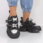 Pantofi Sport Dama cu Platforma D10 Negru » MeiMall.Ro