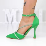 Pantofi Stiletto 3XKK22 Verde » MeiMall.Ro