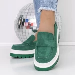 Pantofi Casual Dama 3LE20 Verde » MeiMall.Ro