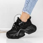 Pantofi Sport Dama cu Platforma 3WL75 Negru » MeiMall.Ro