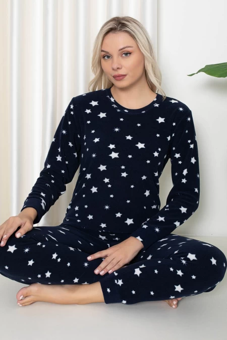 Pijama Dama PJ11 Bleumarin Pamuklu