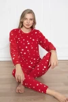 Pijama Dama PJ05 Rosu Pamuklu