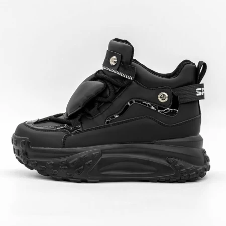 Pantofi Sport Dama cu Platforma 3YJA5 Negru » MeiMall.Ro