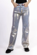 Pantaloni Dama HM6538-1 Albastru-Auriu » MeiMall.Ro