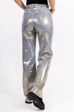 Pantaloni Dama HM6538-1 Albastru-Auriu » MeiMall.Ro