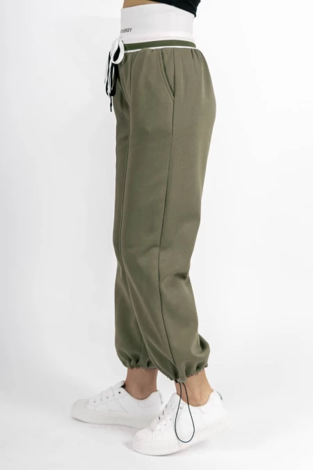 Pantaloni Dama W12792 Kaki » MeiMall.Ro