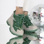 Pantofi Sport Dama cu Platforma 3SJN32 Verde » MeiMall.Ro