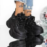 Pantofi Sport dama cu Platforma 3SJN61 Negru » MeiMall.Ro