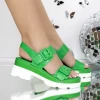 Sandale Dama cu Toc 3LE51 Verde | Mei