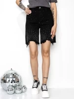 Blugi Scurti Dama GDS1819A NEGRU | MINA