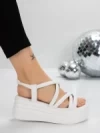 Sandale Dama cu Platforma 5H26 WHITE | MEI