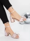 Sandale Dama cu Toc Gros 5XKK25 CHAMPAGNE | MEI