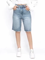 Blugi Scurti Dama H3395-1 ALBASTRU | KIKIRIKI