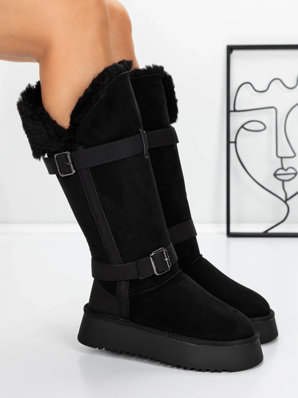 Cizme UG Dama 5WL79 Negru | Mei